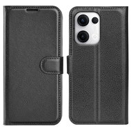 Oppo Reno13 Pro Hoesje - MobyDefend Kunstleren Wallet Book Case (Sluiting Voorkant) - Zwart
