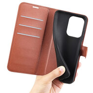 Oppo Reno13 Pro Hoesje - MobyDefend Kunstleren Wallet Book Case (Sluiting Voorkant) - Bruin