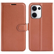 Oppo Reno13 Pro Hoesje - MobyDefend Kunstleren Wallet Book Case (Sluiting Voorkant) - Bruin