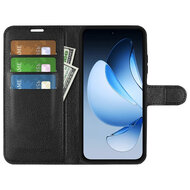 Oppo Reno13 Hoesje - MobyDefend Kunstleren Wallet Book Case (Sluiting Voorkant) - Zwart