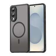 Samsung Galaxy S25 Edge Hoesje - MobyDefend MagSafe Case Mat Transparant Met Gekleurde Rand - Zwart