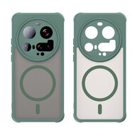 Xiaomi 15 Ultra Hoesje - MobyDefend MagSafe Case Mat Transparant Met Gekleurde Rand - Groen