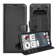 Nothing Phone (3a) Hoesje - MobyDefend Kunstleren Wallet Book Case (Sluiting Voorkant) - Zwart