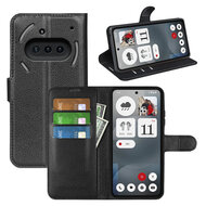 Nothing Phone (3a) Hoesje - MobyDefend Kunstleren Wallet Book Case (Sluiting Voorkant) - Zwart