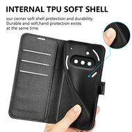 Nothing Phone (3a) Hoesje - MobyDefend Kunstleren Wallet Book Case (Sluiting Voorkant) - Bruin