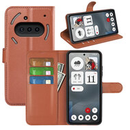 Nothing Phone (3a) Hoesje - MobyDefend Kunstleren Wallet Book Case (Sluiting Voorkant) - Bruin
