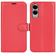 Samsung Galaxy S25 Edge Hoesje - MobyDefend Kunstleren Wallet Book Case (Sluiting Voorkant) - Rood