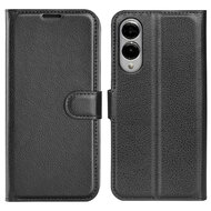 Samsung Galaxy S25 Edge Hoesje - MobyDefend Kunstleren Wallet Book Case (Sluiting Voorkant) - Zwart