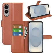 Samsung Galaxy S25 Edge Hoesje - MobyDefend Kunstleren Wallet Book Case (Sluiting Voorkant) - Bruin