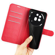 Nothing Phone (3a) Pro Hoesje - MobyDefend Kunstleren Wallet Book Case (Sluiting Voorkant) - Rood