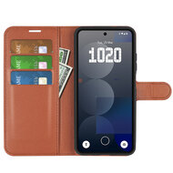 Nothing Phone (3a) Pro Hoesje - MobyDefend Kunstleren Wallet Book Case (Sluiting Voorkant) - Bruin