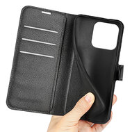 Motorola Edge 60 / Motorola Edge 60 Fusion Hoesje - MobyDefend Kunstleren Wallet Book Case (Sluiting Voorkant) - Zwart
