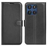 Motorola Edge 60 / Motorola Edge 60 Fusion Hoesje - MobyDefend Kunstleren Wallet Book Case (Sluiting Voorkant) - Zwart