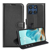 Motorola Edge 60 / Motorola Edge 60 Fusion Hoesje - MobyDefend Kunstleren Wallet Book Case (Sluiting Voorkant) - Zwart