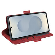 Samsung Galaxy S25 Edge Hoesje - MobyDefend Luxe Wallet Book Case (Sluiting Zijkant) - Rood