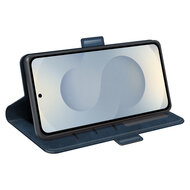 Samsung Galaxy S25 Edge Hoesje - MobyDefend Luxe Wallet Book Case (Sluiting Zijkant) - Blauw