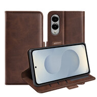 Samsung Galaxy S25 Edge Hoesje - MobyDefend Luxe Wallet Book Case (Sluiting Zijkant) - Bruin