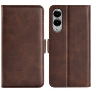 Samsung Galaxy S25 Edge Hoesje - MobyDefend Luxe Wallet Book Case (Sluiting Zijkant) - Bruin