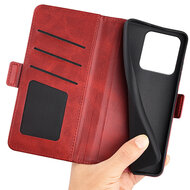Motorola Edge 60 / Motorola Edge 60 Fusion Hoesje - MobyDefend Luxe Wallet Book Case (Sluiting Zijkant) - Rood
