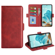 Motorola Edge 60 / Motorola Edge 60 Fusion Hoesje - MobyDefend Luxe Wallet Book Case (Sluiting Zijkant) - Rood