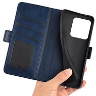 Motorola Edge 60 / Motorola Edge 60 Fusion Hoesje - MobyDefend Luxe Wallet Book Case (Sluiting Zijkant) - Blauw