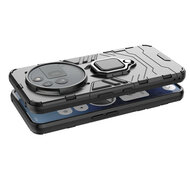 Nothing Phone (3a) Pro Hoesje - MobyDefend Dubbelgelaagde Pantsercase Met Standaard - Zwart