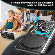 Xiaomi 15 Ultra Hoesje - MobyDefend Pantsercase Met Draaibare Ring - Rood
