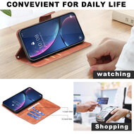 Samsung Galaxy S25 Edge Hoesje - MobyDefend Wallet Book Case Met Koord - Bruin