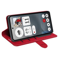 Nothing Phone (3a) Hoesje - MobyDefend Wallet Book Case (Sluiting Achterkant) - Rood