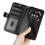 Nothing Phone (3a) Hoesje - MobyDefend Wallet Book Case (Sluiting Achterkant) - Zwart