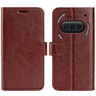 Nothing Phone (3a) Hoesje - MobyDefend Wallet Book Case (Sluiting Achterkant) - Bruin