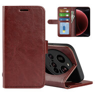 Xiaomi 15 Ultra Hoesje - MobyDefend Wallet Book Case (Sluiting Achterkant) - Bruin