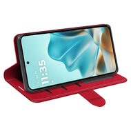 Motorola Edge 60 / Motorola Edge 60 Fusion Hoesje - MobyDefend Wallet Book Case (Sluiting Achterkant) - Rood