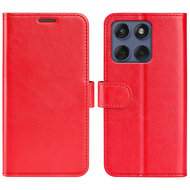 Motorola Edge 60 / Motorola Edge 60 Fusion Hoesje - MobyDefend Wallet Book Case (Sluiting Achterkant) - Rood