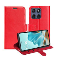 Motorola Edge 60 / Motorola Edge 60 Fusion Hoesje - MobyDefend Wallet Book Case (Sluiting Achterkant) - Rood