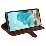 Motorola Edge 60 / Motorola Edge 60 Fusion Hoesje - MobyDefend Wallet Book Case (Sluiting Achterkant) - Bruin
