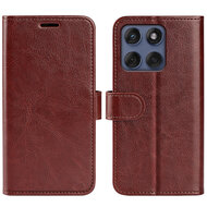 Motorola Edge 60 / Motorola Edge 60 Fusion Hoesje - MobyDefend Wallet Book Case (Sluiting Achterkant) - Bruin
