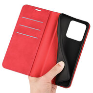 Motorola Edge 60 / Motorola Edge 60 Fusion Hoesje - MobyDefend Luxe Wallet Bookcase (Magnetische Sluiting) - Rood