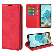 Motorola Edge 60 / Motorola Edge 60 Fusion Hoesje - MobyDefend Luxe Wallet Bookcase (Magnetische Sluiting) - Rood