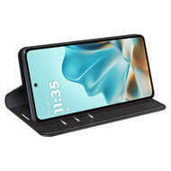 Motorola Edge 60 / Motorola Edge 60 Fusion Hoesje - MobyDefend Luxe Wallet Bookcase (Magnetische Sluiting) - Zwart