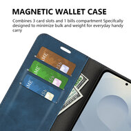 Samsung Galaxy S25 Edge Hoesje - MobyDefend Luxe Wallet Bookcase (Magnetische Sluiting) - Rood