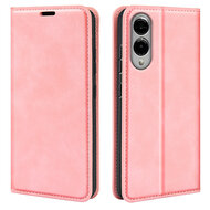 Samsung Galaxy S25 Edge Hoesje - MobyDefend Luxe Wallet Bookcase (Magnetische Sluiting) - Roze