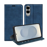 Samsung Galaxy S25 Edge Hoesje - MobyDefend Luxe Wallet Bookcase (Magnetische Sluiting) - Blauw