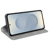Samsung Galaxy S25 Edge Hoesje - MobyDefend Luxe Wallet Bookcase (Magnetische Sluiting) - Grijs