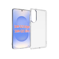 Samsung Galaxy S25 Edge Hoesje - MobyDefend Transparante TPU Backcover - Volledig Doorzichtig