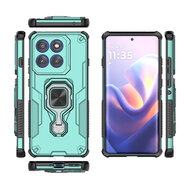 Motorola Edge 60 Pro Hoesje - MobyDefend Dubbelgelaagde Pantsercase Met Standaard - Turquoise