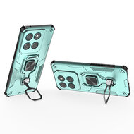 Motorola Edge 60 / Motorola Edge 60 Fusion Hoesje - MobyDefend Dubbelgelaagde Pantsercase Met Standaard - Turquoise