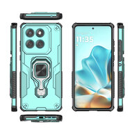 Motorola Edge 60 / Motorola Edge 60 Fusion Hoesje - MobyDefend Dubbelgelaagde Pantsercase Met Standaard - Turquoise