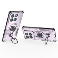 Motorola Edge 60 / Motorola Edge 60 Fusion Hoesje - MobyDefend Dubbelgelaagde Pantsercase Met Standaard - Roze