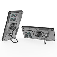Motorola Edge 60 / Motorola Edge 60 Fusion Hoesje - MobyDefend Dubbelgelaagde Pantsercase Met Standaard - Zwart